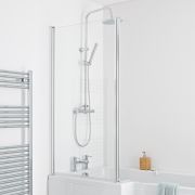 Badewannenaufsatz mit Seitenpaneel Chrom – Portland