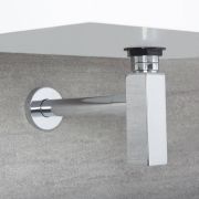 Siphon für Waschbecken eckig – Finish wählbar