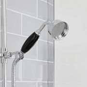 Retro-Handbrause mit Keramikgriff - Chrom/Schwarz - Elizabeth