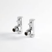 Heizkörper-Winkelventilset für 15mm Kupferrohre, manuell - Chrom