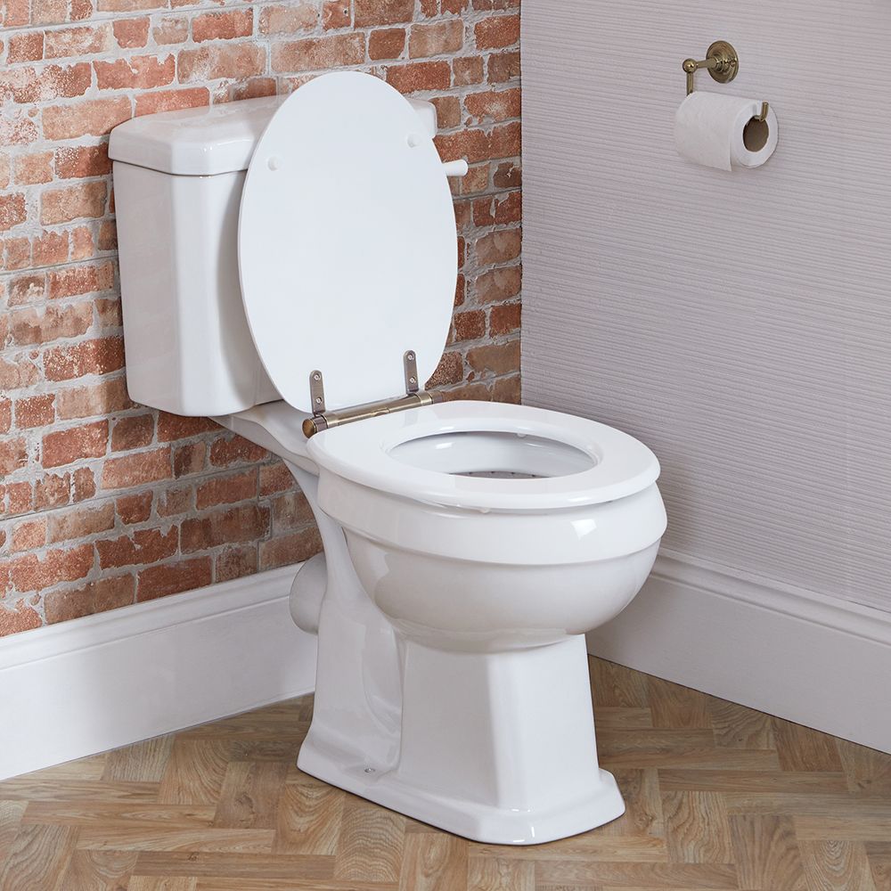 Harbour Housewares Toilettensitz Rund, Weich Schließend – Weiß, Aus Hygienischem Duraplast, Leicht Zu Reinigen