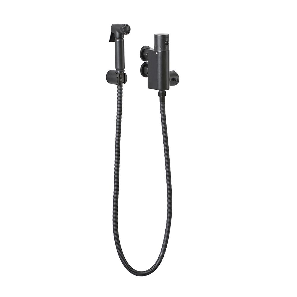 RV Außenduschset Für Wohnmobile & Boote – Mit Warm-/Kaltwasser-Mischbatterie, 1,5m Schlauch & Abschließbarem Gehäuse – Wandmontage, Robust & Vielseitig