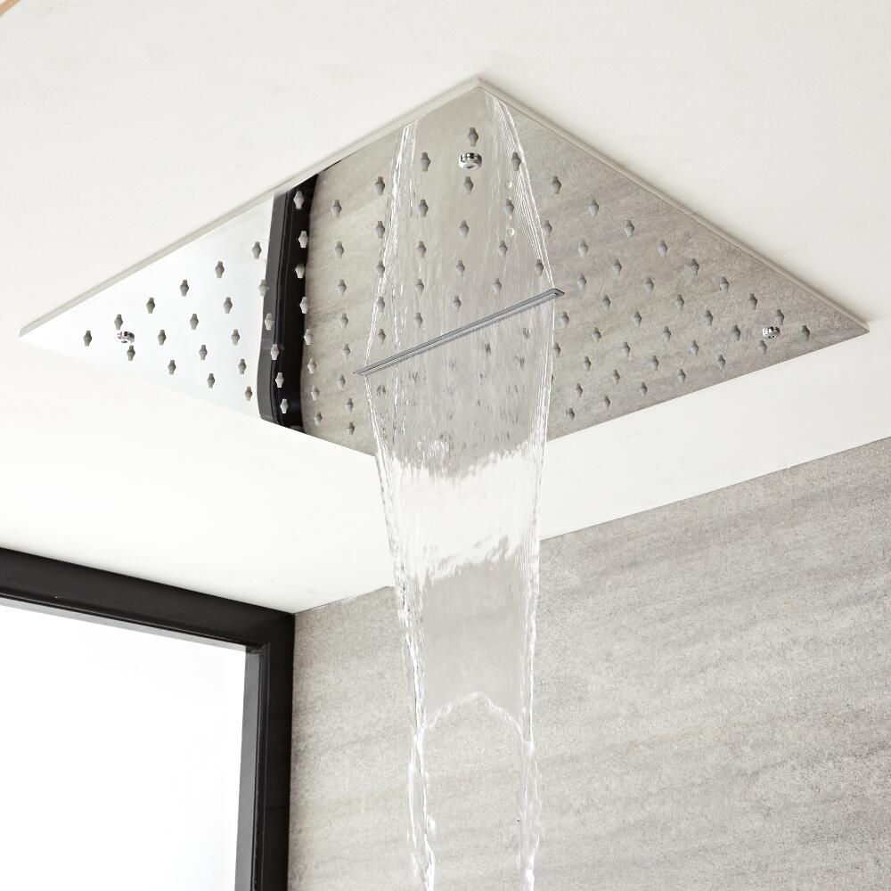 Katezon Regenduschkopf 40 Cm Chrom – High Flow, Edelstahl
