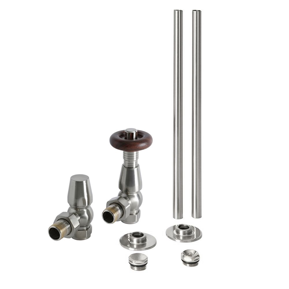 Thermostat-Heizkörperventil Mit Ecksperre – Chrom, 1/2" X 15 Mm, Für Alle Heizkörper-Typen, Einfach Montierbar