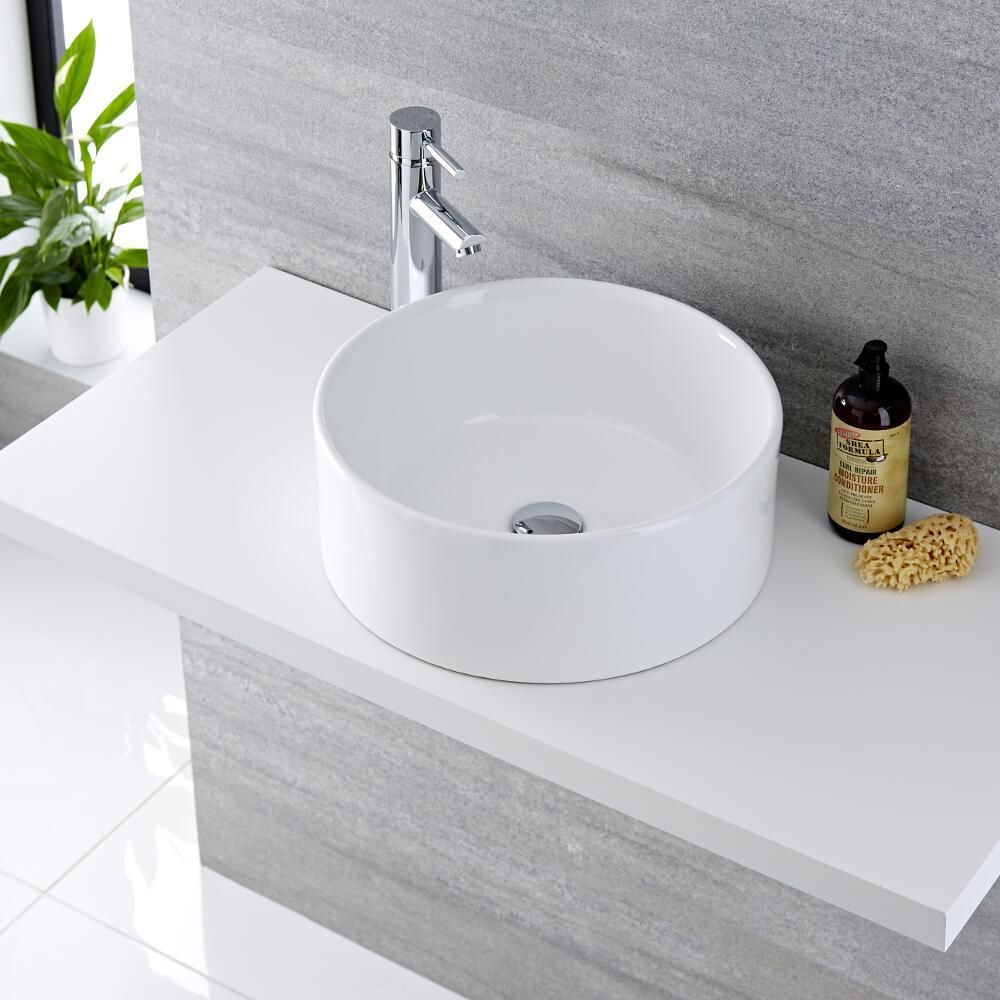 Design Waschtischarmatur Rund – Aufsatzarmatur Aus Messing – Einhandmischer – Hochwertig Verchromt – Mit DVGW-Zulassung