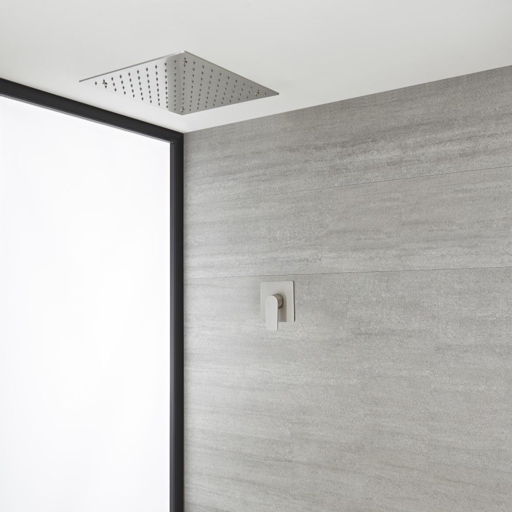 Duschsystem Gebürstetes Nickel – 25,4 Cm Regenduschkopf Mit Handbrause Und Wannenauslauf, 3 Funktionen
