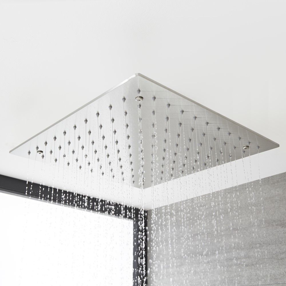 Midanya Regenduschsystem Zur Deckenmontage - 40,6 Cm Regenduschkopf, Handbrause, Wasserfallhahn, Gebürstetes Nickel