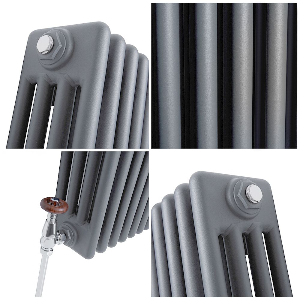 Hudson Reed Regent Heizkörper 300x1010 Mm – 2 Säulen, Weiß, 700W, Nostalgisches Design, Für Zentralheizung