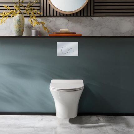 Hänge-WC inkl. Sitz mit Absenkautomatik – Weiß - Marbury