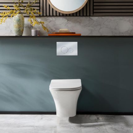 Hänge-WC inkl. Sitz mit Absenkautomatik – Weiß - Avenham
