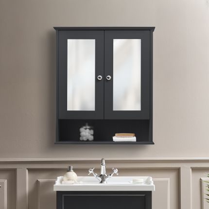 Hudson Reed Thornton - Traditioneller Spiegelschrank - 650mm x 750mm - Auswahl an Oberflächen und Griffen