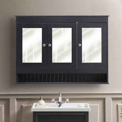 Hudson Reed Thornton - Traditioneller Spiegelschrank - 1050mm x 750mm - Auswahl an Oberflächen und Griffen