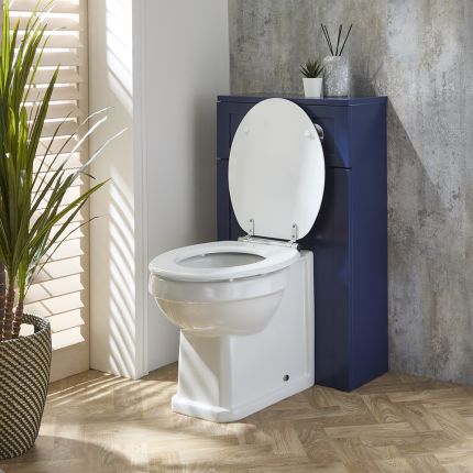 Spülkastenverkleidung 500mm mit Richmond-WC | Farbe der Einheit, des Sitzes und des Spülknopfs wählbar - Warwick