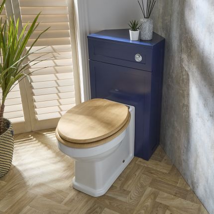 Eck-Spülkastenverkleidung mit Richmond-WC | Farbe der Einheit & des Sitzes wählbar - Warwick