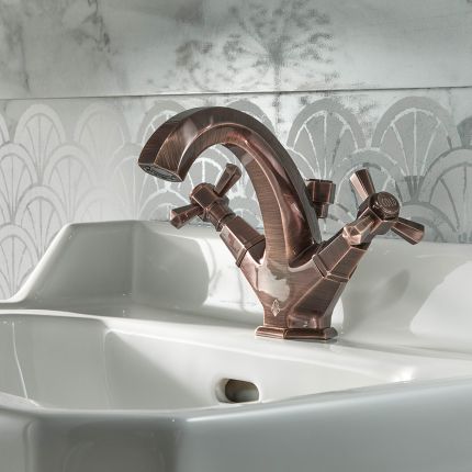 Art Deco 1-Loch Waschtischarmatur | Farbe wählbar - Earlham