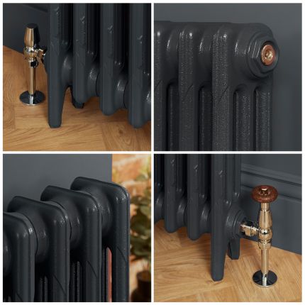 Gusseisen-Heizkörper - Höhe 660mm, Breite auswählbar - Railings 31 von Farrow & Ball - Mercury