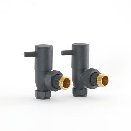 Minimalistisches Winkelventilset (manuell) Anthrazit