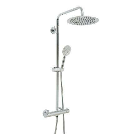 Duschsäule mit Thermostat inkl. Handbrause und Duschkopf – Farbe wählbar