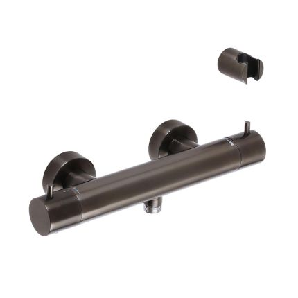 Thermostatisches Duschventil (rund) – schwarzes Nickel - Otto