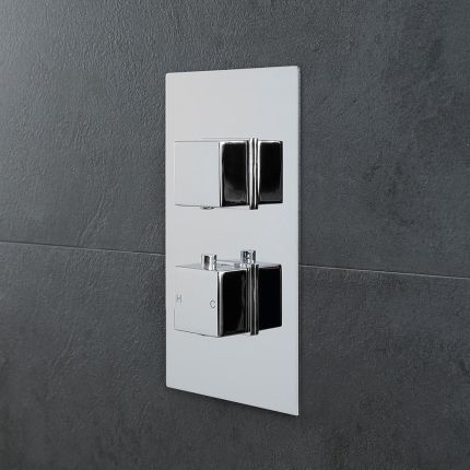 Unterputz-Thermostat für 1 Verbraucher Chrom - Kubix