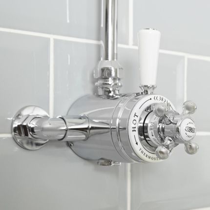 Retro Dual Aufputz-Thermostat für 1 Verbraucher - Finish wählbar - Elizabeth