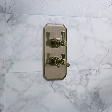 Art Deco Twin Unterputz-Thermostat (1 Verbraucher) Farbe wählbar – Earlham