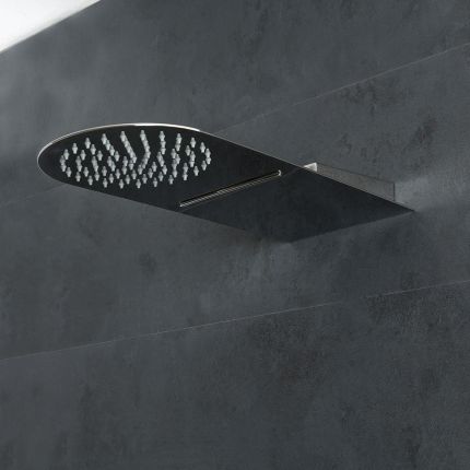 Duschkopf Edelstahl Wandmontage mit 2 Funktionen 500mm x200mm - Como