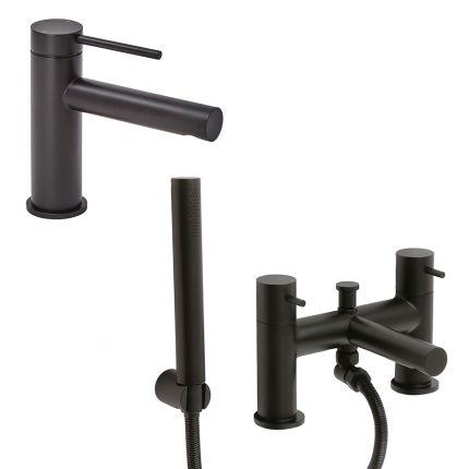 1-Loch Waschtischarmatur & Badewannenarmatur inkl. Handbrause | Farbe wählbar - Otto