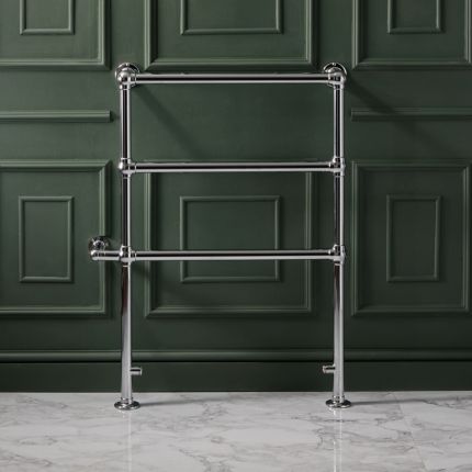 Elektronischer Retro-Badheizkörper 966mm x 637mm - Chrom – Salina