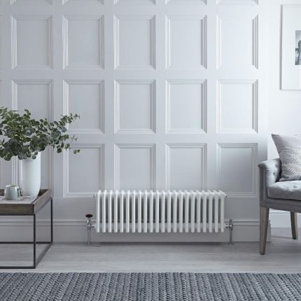 Traditioneller Gliederheizkörper (4-Säulen) Horizontal | 300mm x 1010mm  - Weiß - Regent