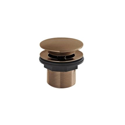 Ablauf mit Push-Up-Stöpsel ohne Überlauf 60mm - gebürstetes Kupfer
