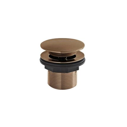 Ablauf mit Push-Up-Stöpsel ohne Überlauf 60mm - gebürstetes Kupfer