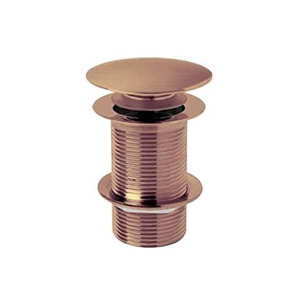 Ablauf mit Push-Up-Stöpsel ohne Überlauf - gebürstetes Kupfer