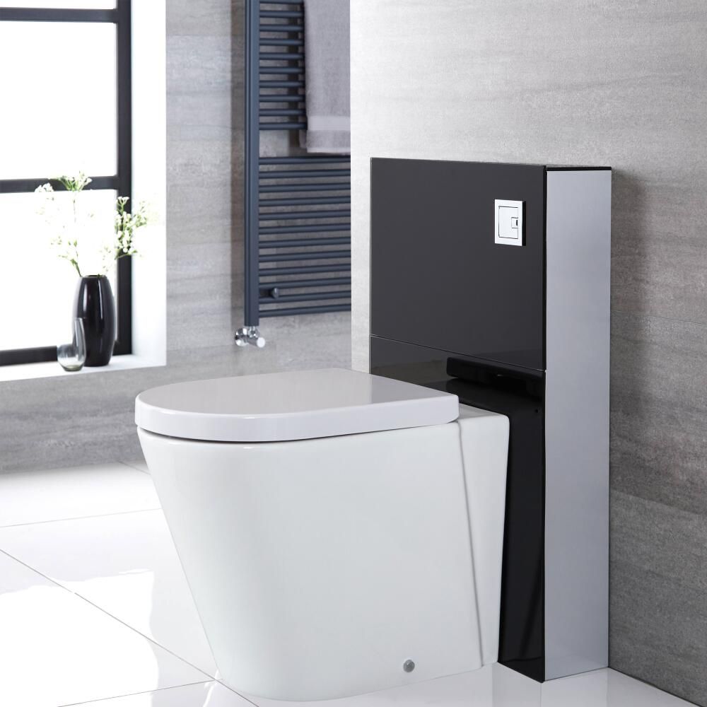 Alswear Stand-WC mit Saru Sanitärmodul H 822mm Schwarz