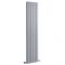 Design Heizkörper Vertikal Silber/Grau 1600mm x 354mm 1193W (doppellagig) - Sloane