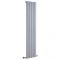 Design Heizkörper Vertikal Silberfarben 1600mm x 354mm 861W (einlagig) - Sloane