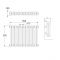 Gliederheizkörper 3-lagig Horizontal Weiß 500mm x 858mm 1177 Watt - Stelrad Regal von Hudson Reed