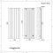 Design Heizkörper Vertikal Einlagig Mittelanschluss - Aluminium Anthrazit 1600mm x 565mm 1840W - Aurora