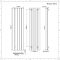 Design Heizkörper Vertikal Einlagig Mittelanschluss - Aluminium Anthrazit 1800mm x 470mm 1729W - Aurora