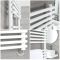 Elektrischer Handtuchheizkörper, flach - Wählbare Größe und Heizelement, optionale Kabelabdeckung - Weiß – Arno