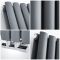 Design Heizkörper Mittelanschluss Vertikal Anthrazit 1600mm x 472mm 1549W (doppellagig) - Revive Caldae
