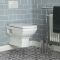 Traditioneller WC-Sitz mit Absenkautomatik, für Hänge-WCs, abnehmbar - Weiß - Chester