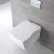 Quadratisches Hänge-WC Weiß inkl. Sitz mit Absenkautomatik - Halwell