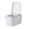 Quadratisches Hänge-WC Weiß inkl. Sitz mit Absenkautomatik - Milton