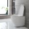 Rundes Hänge-WC Weiß ohne Spülrand inkl. Sitz mit Absenkautomatik - Ashbury
