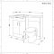 Geo Waschtisch mit Unterschrank Kombi-Set mit Stand WC Weiß, Links