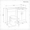 Geo Waschtisch mit Unterschrank Kombi-Set mit Stand WC Weiß, Rechts