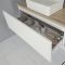 Hudson Reed Newington - 1000mm Weißer Unterschrank mit Eichenholzplatte und quadratischem Aufsatzwaschbecken