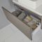 Waschtischunterschrank 800mm Aufsatzwaschbecken und LED wählbar - Grau – Newington