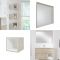 Modernes Badezimmerset – mit Waschtischunterschrank (B 600mm), Stand-WC mit Spülkastenverkleidung, Regalboxen und Spiegel - Helle Eichen-Optik - Hoxton